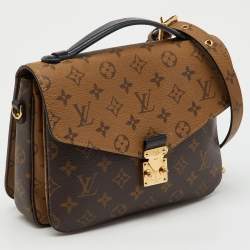 Pre Owned Louis Vuitton Monogram Reverse Canvas Pochette Metis Bag