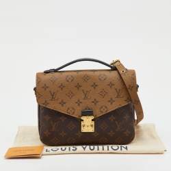 Pre Owned Louis Vuitton Monogram Reverse Canvas Pochette Metis Bag