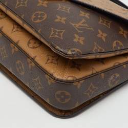 Pre Owned Louis Vuitton Monogram Reverse Canvas Pochette Metis Bag