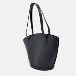 Pre Owned Louis Vuitton Black Epi Saint-Jacques GM Handbag