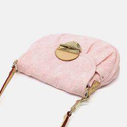 Pre Owned Louis Vuitton Sunset Pink Monogram Denim Handbag