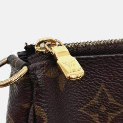 Pre Owned Louis Vuitton Brown Coated Canvas Louis Vuitton Multi Pochette Accessoires