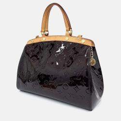 Pre Owned Louis Vuitton Black Patent Leather Vernis Brea MM