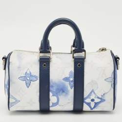 Pre Owned Louis Vuitton Blue/White Monogram Watercolor Canvas Keepall XS Bag