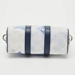 Pre Owned Louis Vuitton Blue/White Monogram Watercolor Canvas Keepall XS Bag