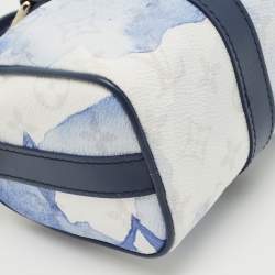 Pre Owned Louis Vuitton Blue/White Monogram Watercolor Canvas Keepall XS Bag