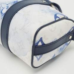 Pre Owned Louis Vuitton Blue/White Monogram Watercolor Canvas Keepall XS Bag