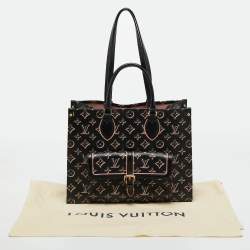 Pre Owned Louis Vuitton Black/Pink Monogram Fall for You Canvas Neo Onthego MM Tote
