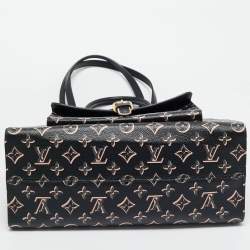 Pre Owned Louis Vuitton Black/Pink Monogram Fall for You Canvas Neo Onthego MM Tote