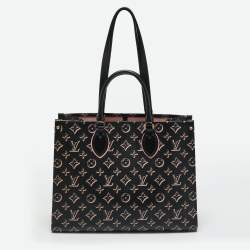 Pre Owned Louis Vuitton Black/Pink Monogram Fall for You Canvas Neo Onthego MM Tote