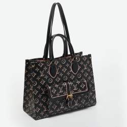 Pre Owned Louis Vuitton Black/Pink Monogram Fall for You Canvas Neo Onthego MM Tote