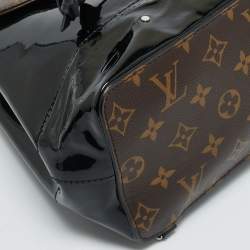 Pre Owned Louis Vuitton Black Monogram Patent Leather Hot Springs Backpack