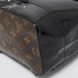 Pre Owned Louis Vuitton Black Monogram Patent Leather Hot Springs Backpack