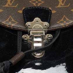 Pre Owned Louis Vuitton Black Monogram Patent Leather Hot Springs Backpack