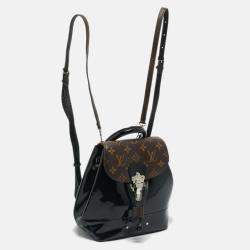 Pre Owned Louis Vuitton Black Monogram Patent Leather Hot Springs Backpack