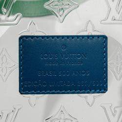 Pre Owned Louis Vuitton White Limited Edition Brazil 500th Anniversary Monogram Vinyl Clear Cabas