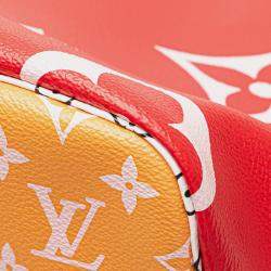 Pre Owned Louis Vuitton Red Monogram Giant Neverfull MM