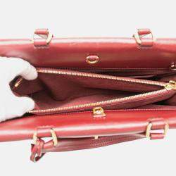 Pre Owned Louis Vuitton Brown/Red Monogram Venus