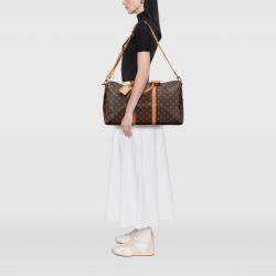 Pre Owned Louis Vuitton Brown Monogram Keepall Bandouliere 50