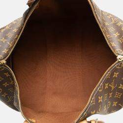 Pre Owned Louis Vuitton Brown Monogram Keepall Bandouliere 50