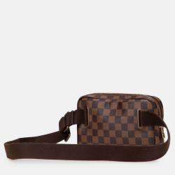 Pre Owned Louis Vuitton Brown Damier Ebene Brooklyn Bum Bag