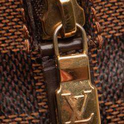 Pre Owned Louis Vuitton Brown Damier Ebene Brooklyn Bum Bag
