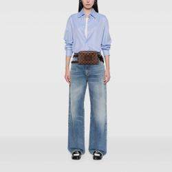 Pre Owned Louis Vuitton Brown Damier Ebene Brooklyn Bum Bag