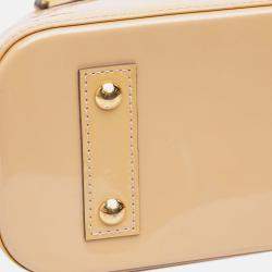 Pre Owned Louis Vuitton Brown Monogram Vernis Alma BB