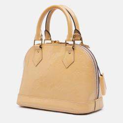Pre Owned Louis Vuitton Brown Monogram Vernis Alma BB