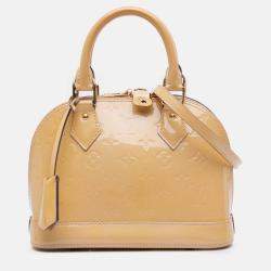 Pre Owned Louis Vuitton Brown Monogram Vernis Alma BB
