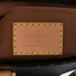 Pre Owned Louis Vuitton Brown Monogram Petit Sac Plat