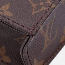 Pre Owned Louis Vuitton Brown Monogram Petit Sac Plat