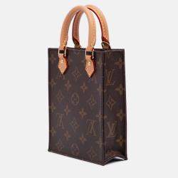 Pre Owned Louis Vuitton Brown Monogram Petit Sac Plat