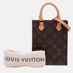 Pre Owned Louis Vuitton Brown Monogram Petit Sac Plat