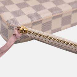 Pre Owned Louis Vuitton White Damier Azur Pochette Felicie