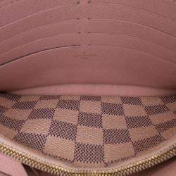 Pre Owned Louis Vuitton White Damier Azur Pochette Felicie