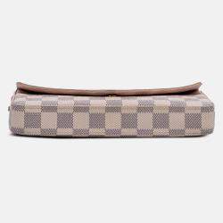 Pre Owned Louis Vuitton White Damier Azur Pochette Felicie