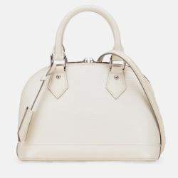 Pre Owned Louis Vuitton White Epi Alma BB Handbag