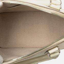 Pre Owned Louis Vuitton White Epi Alma BB Handbag