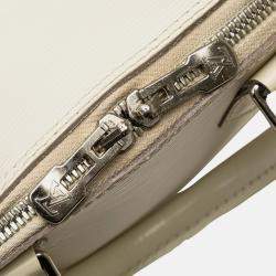 Pre Owned Louis Vuitton White Epi Alma BB Handbag