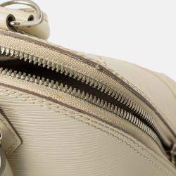 Pre Owned Louis Vuitton White Epi Alma BB Handbag