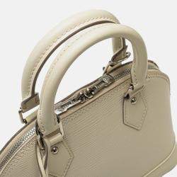 Pre Owned Louis Vuitton White Epi Alma BB Handbag
