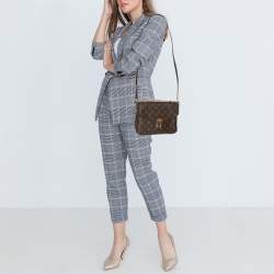 Pre Owned Louis Vuitton Monogram Canvas Pochette Metis Bag