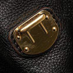 Pre Owned Louis Vuitton Black Monogram Mahina L