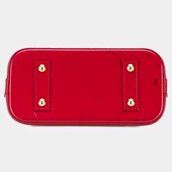 Pre Owned Louis Vuitton Red Monogram Vernis Alma BB