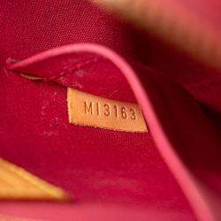 Pre Owned Louis Vuitton Red Monogram Vernis Alma BB