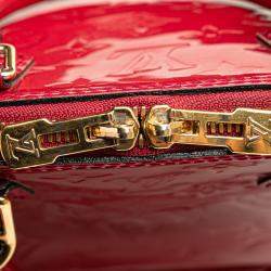 Pre Owned Louis Vuitton Red Monogram Vernis Alma BB