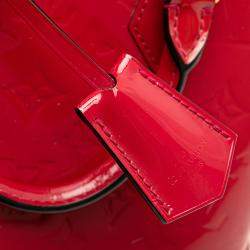 Pre Owned Louis Vuitton Red Monogram Vernis Alma BB