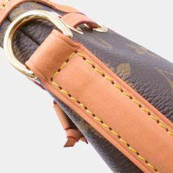 Pre Owned Louis Vuitton Nano Noe Azur Brown Monogram Canvas Shoulder Bag