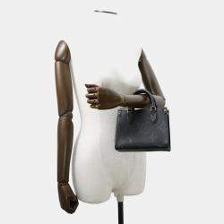 Pre Owned Louis Vuitton Onthego BB Noir Monogram Empreinte Leather Tote Bag
